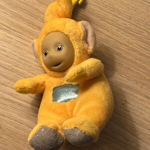 Vintage Teletubbies Cheerful Yellow Plush Companion Great Bag accessory